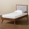 Baxton Studio Laima Mid-Century Light Grey Fabric Upholstered and Walnut Brown Finished Wood Platform Bed-Twin 191-11522-11159-ZORO - alternate 9